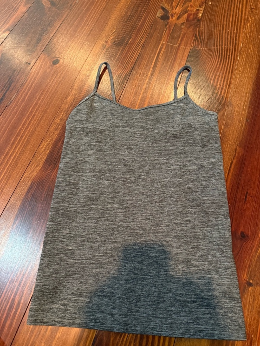 Sofra Women's Grey Spaghetti Strap Tank Top